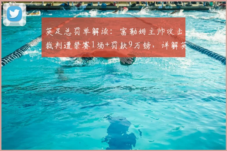 英足总罚单解读：富勒姆主帅攻击裁判遭禁赛1场+罚款9万镑，详解英超教练处罚规则