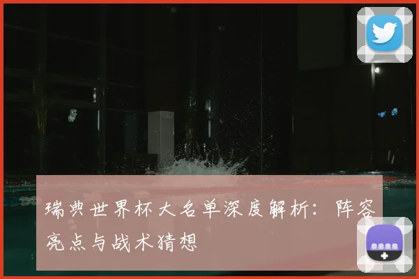瑞典世界杯大名单深度解析：阵容亮点与战术猜想